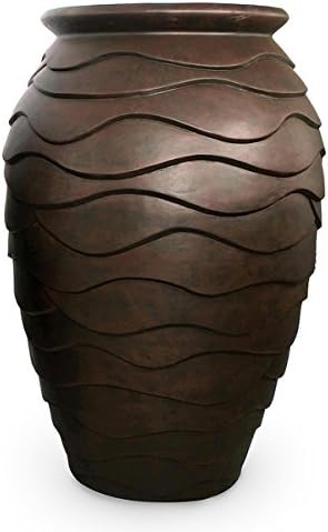 Aquascape Scalloped Urn Water Fountain for Outdoor, Landscape and Garden, Medium, 45-inch H | 78239(Brown)