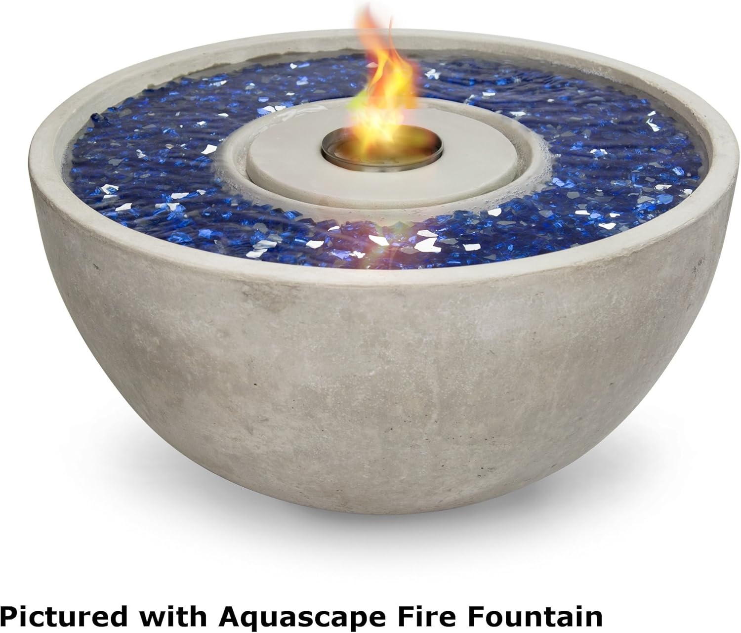 Aquascape Reflective Black Fire Glass for use with Fire and Water Fountains, Fire Places, Fire Pits, and More, 1/4-inch, 10-pounds | 78262(Cobalt Blue)