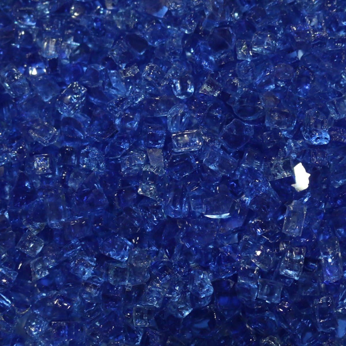 Aquascape Reflective Black Fire Glass for use with Fire and Water Fountains, Fire Places, Fire Pits, and More, 1/4-inch, 10-pounds | 78262(Cobalt Blue)