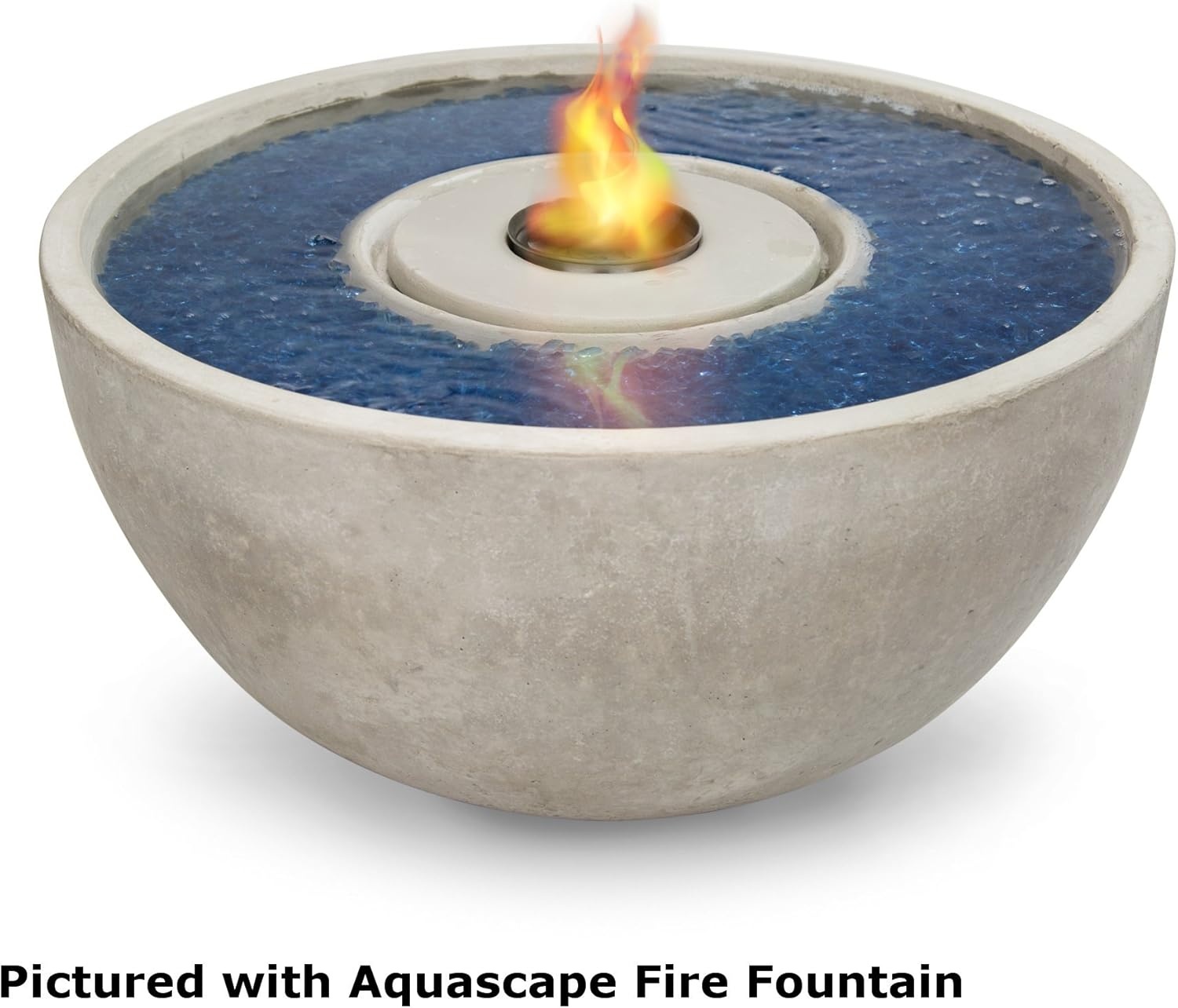 Aquascape Reflective Black Fire Glass for use with Fire and Water Fountains, Fire Places, Fire Pits, and More, 1/4-inch, 10-pounds | 78262(Aquamarine)