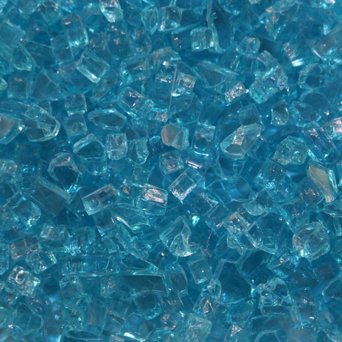 Aquascape Reflective Black Fire Glass for use with Fire and Water Fountains, Fire Places, Fire Pits, and More, 1/4-inch, 10-pounds | 78262(Aquamarine)