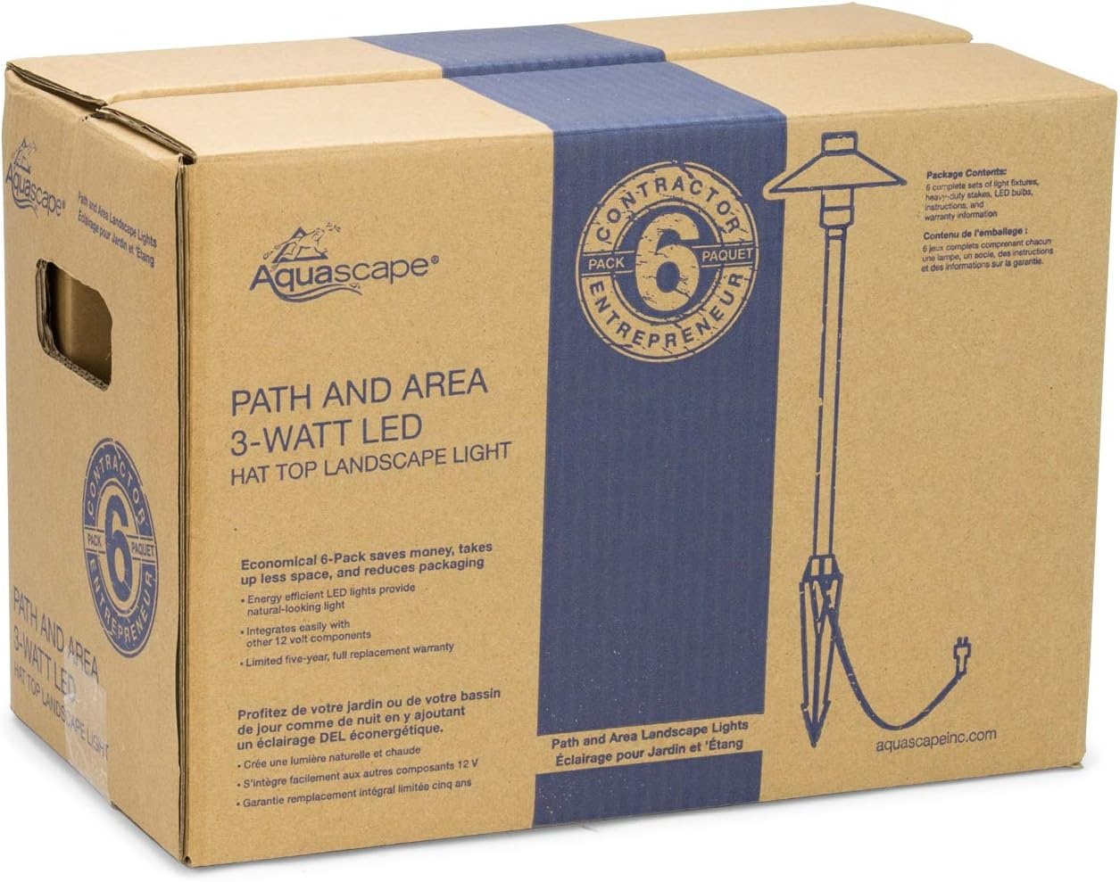 Aquascape Path and Area LED Landscape Light, Hat Top Design, Durable Brass, Antique Bronze Finish, 3-Watt, Low Voltage LVL | 84063(Hat Top 6-PACK)