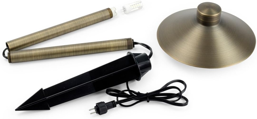 Aquascape Path and Area LED Landscape Light, Hat Top Design, Durable Brass, Antique Bronze Finish, 3-Watt, Low Voltage LVL | 84063(Hat Top 6-PACK)