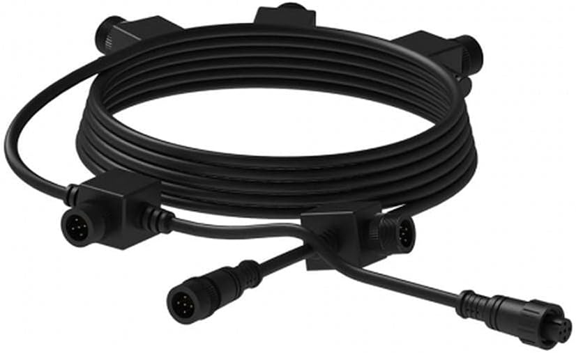 Aquascape 1-Outlet White LED Outdoor Lighting Extension Cable, 2-Pin, Black, 98998(5-Pin)