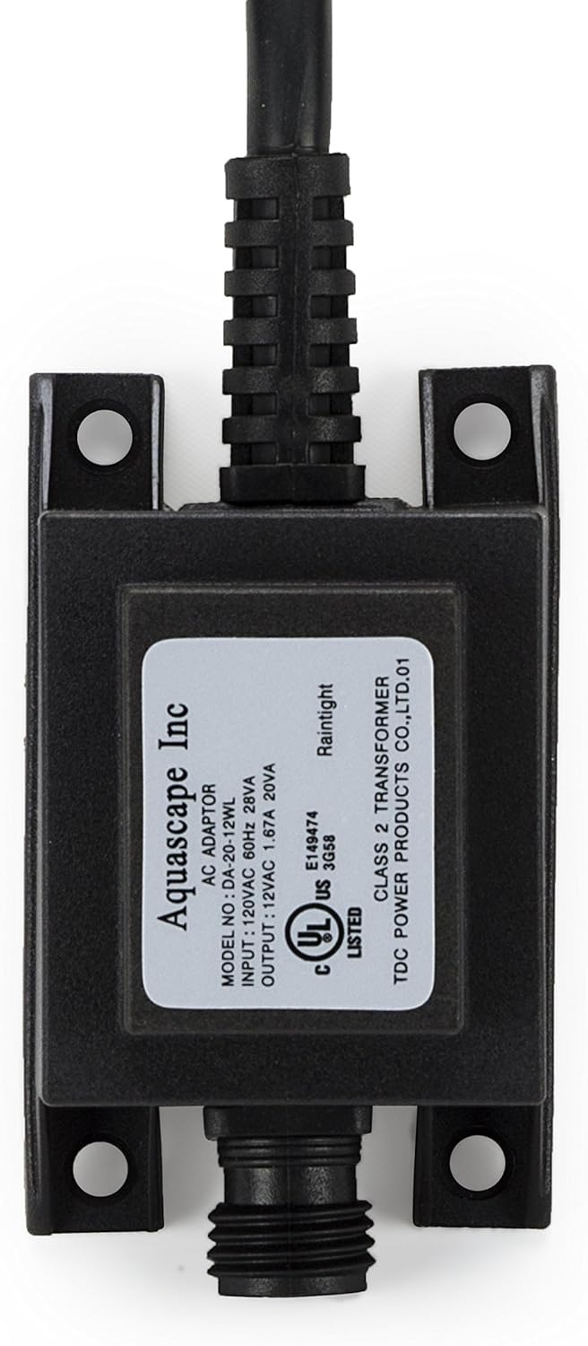 Aquascape Light Transformer 60 Watt 12 Volt for Pond Water Feature and Garden 98486(20-Watt)