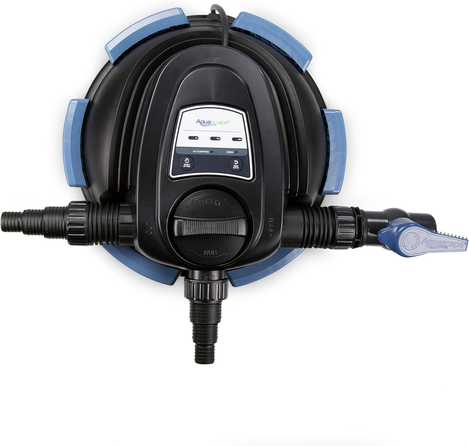 Aquascape 95053 UltraKlean 2000 Gallon Biological Pressure Filter with 14 Watt UV Clarifier Sterilizer for Pond Water Feature, 2,700 GPH Black(2000)
