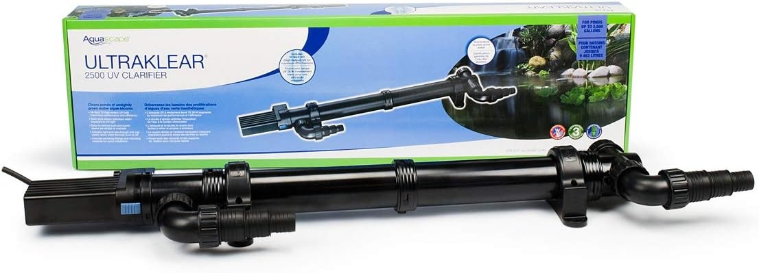 Aquascape UltraKlear 2500 UV Pond Clarifier – 28W UV Light for Clear Water & Algae Control, Ideal for Large Ponds & Water Features, 95037(2500)