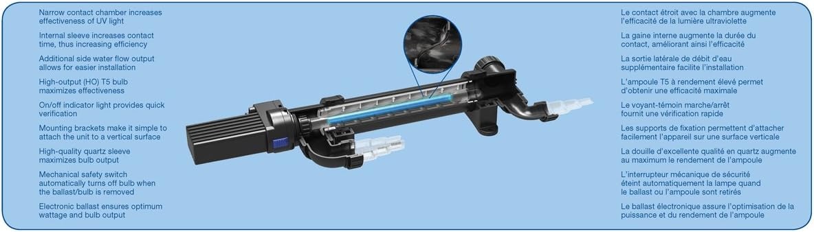 Aquascape UltraKlear 2500 UV Pond Clarifier – 28W UV Light for Clear Water & Algae Control, Ideal for Large Ponds & Water Features, 95037(2500)