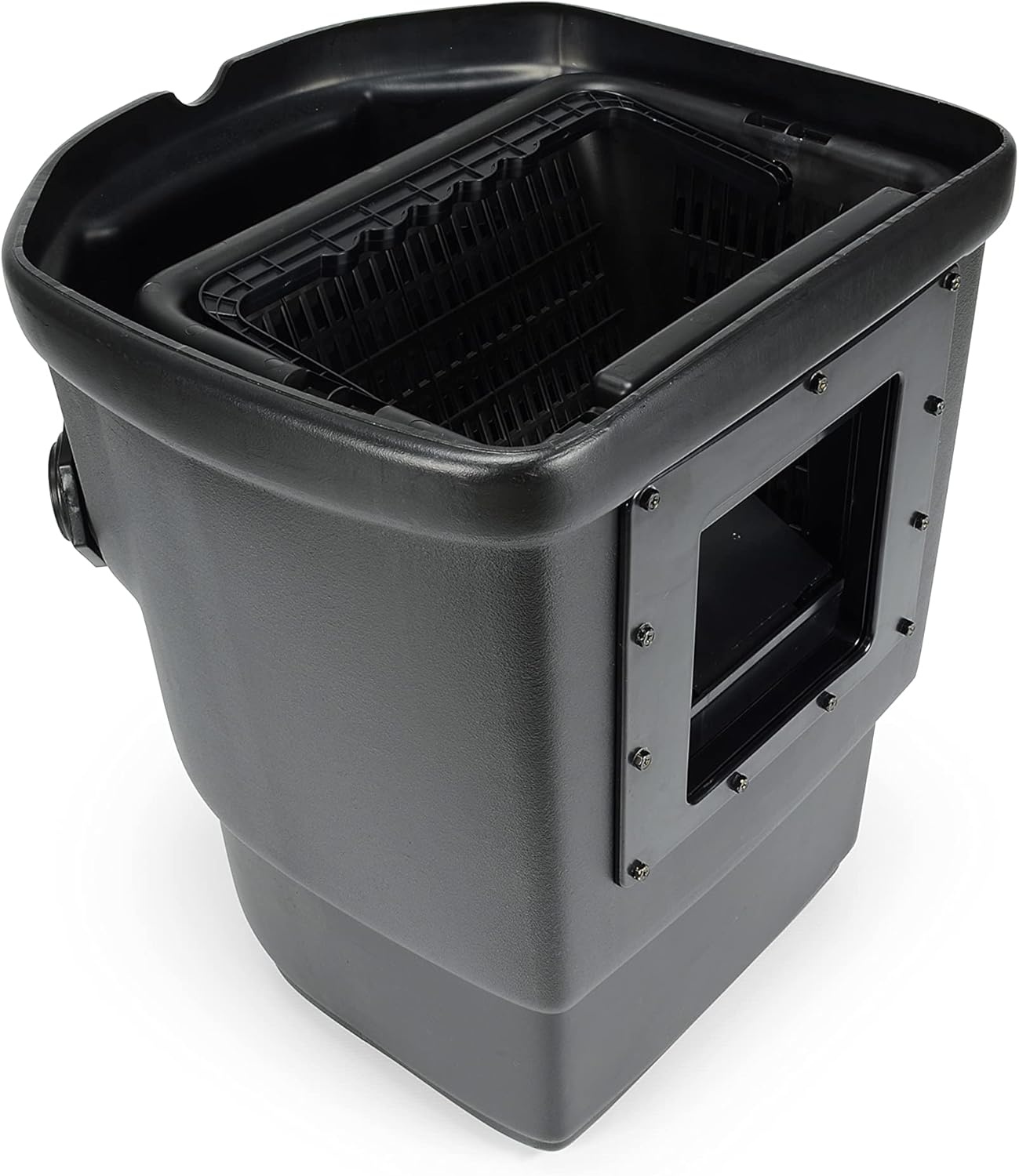 Aquascape Signature Series 1000 Pond Skimmer, Large-Capacity Surface Debris Removal with Rigid Basket and Filter Mat, Adjustable Weir, Includes Faux Rock Lid, for Ponds Up to 1,000 sq. ft.,43022(1000)