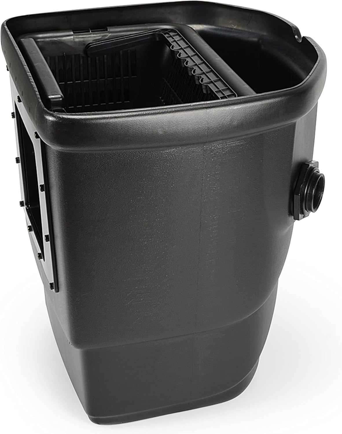 Aquascape Signature Series 1000 Pond Skimmer, Large-Capacity Surface Debris Removal with Rigid Basket and Filter Mat, Adjustable Weir, Includes Faux Rock Lid, for Ponds Up to 1,000 sq. ft.,43022(1000)