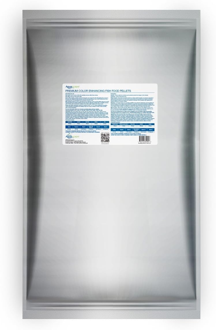 Aquascape Premium Color Enhancing Fish Food Pellets for Pond, Koi, Goldfish and More, 22 Pounds (10 kg), 81005