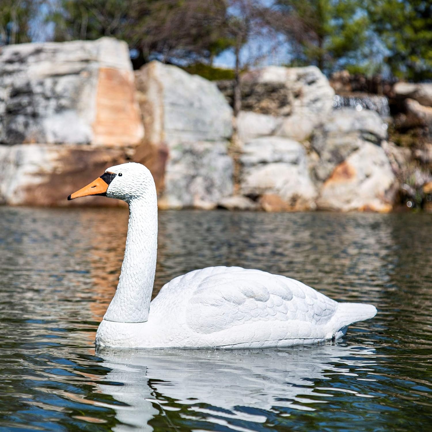 Aquascape Floating Swan Decoy for Koi and Fish Ponds | 74014
