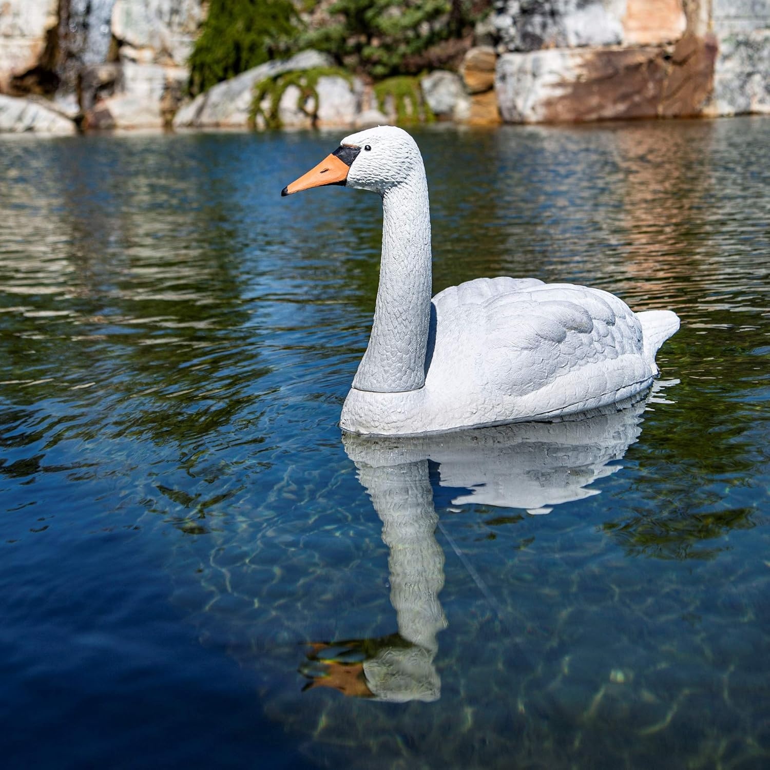 Aquascape Floating Swan Decoy for Koi and Fish Ponds | 74014